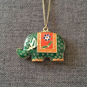 Long elephant necklace